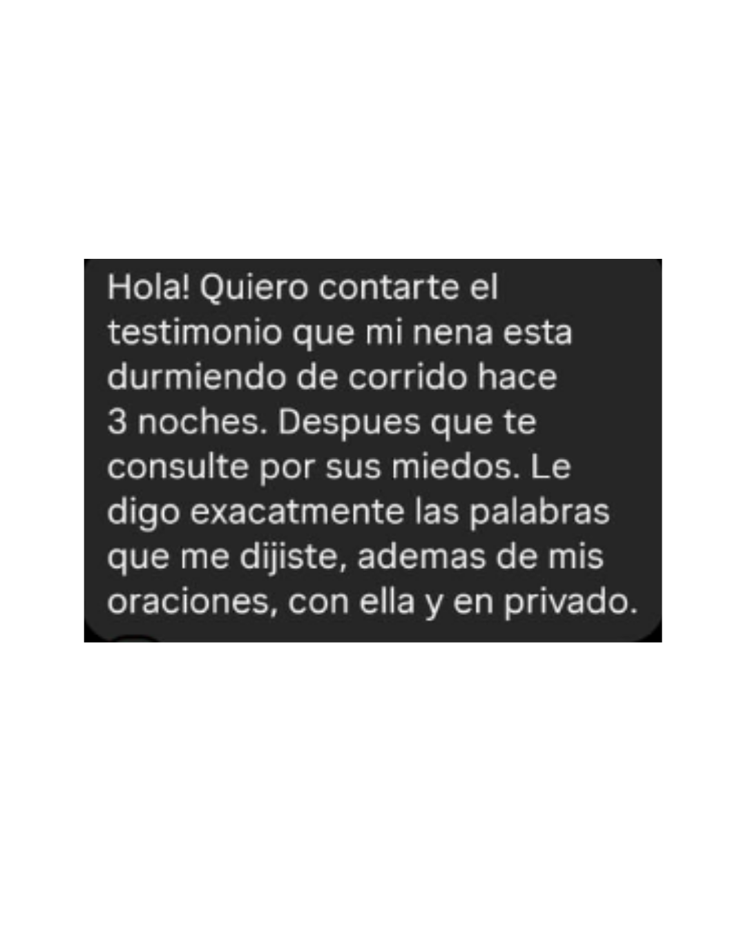 Captura de pantalla de agradecimiento por los recursos